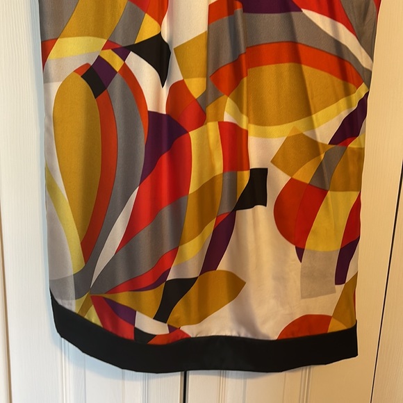 NWOT Nine West 100% multi color silk short sleeve dress size 4 - Picture 7 of 11